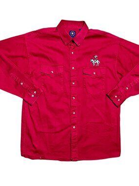 Texas Tech Red Raiders/Saddle Tramps Western Style 90s/Y2K Shirt, Men's Large